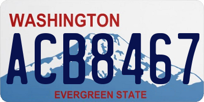 WA license plate ACB8467