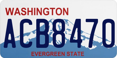 WA license plate ACB8470