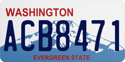 WA license plate ACB8471