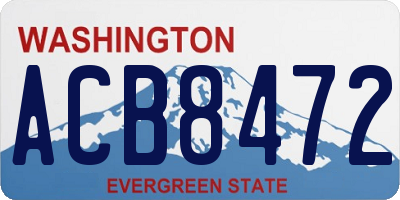 WA license plate ACB8472