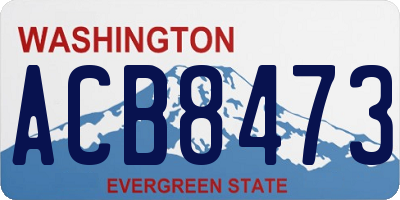 WA license plate ACB8473
