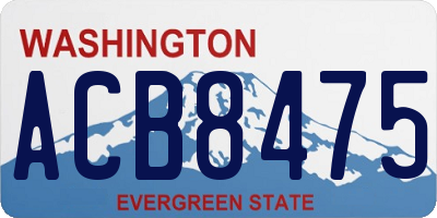 WA license plate ACB8475
