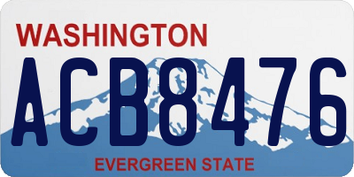 WA license plate ACB8476