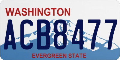WA license plate ACB8477