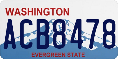 WA license plate ACB8478
