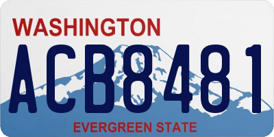 WA license plate ACB8481