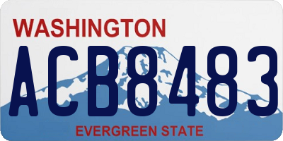 WA license plate ACB8483