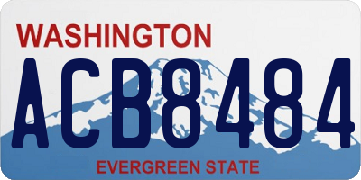 WA license plate ACB8484
