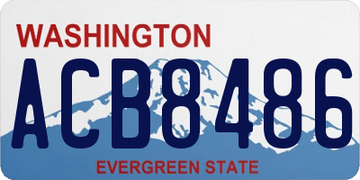 WA license plate ACB8486
