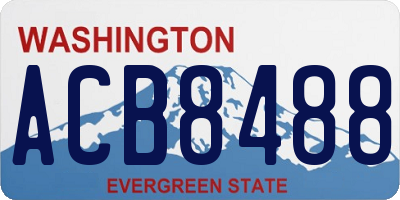 WA license plate ACB8488