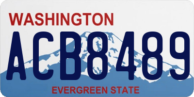 WA license plate ACB8489