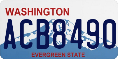 WA license plate ACB8490