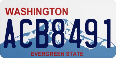 WA license plate ACB8491