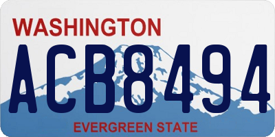 WA license plate ACB8494