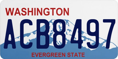 WA license plate ACB8497