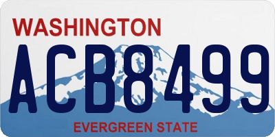 WA license plate ACB8499