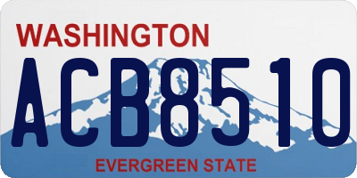 WA license plate ACB8510