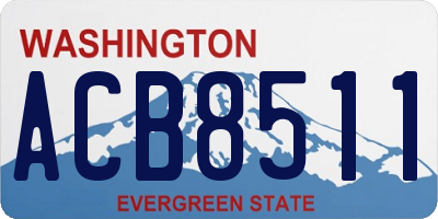 WA license plate ACB8511