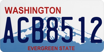 WA license plate ACB8512