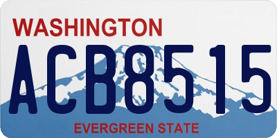 WA license plate ACB8515