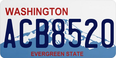 WA license plate ACB8520