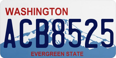 WA license plate ACB8525