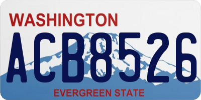 WA license plate ACB8526