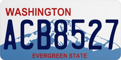 WA license plate ACB8527