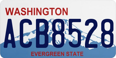 WA license plate ACB8528