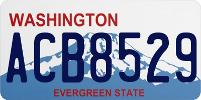 WA license plate ACB8529