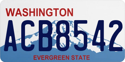 WA license plate ACB8542