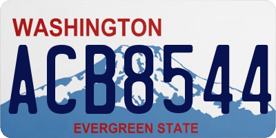 WA license plate ACB8544