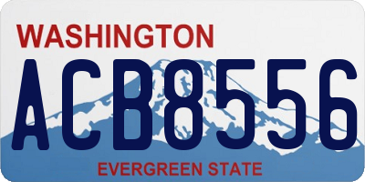 WA license plate ACB8556