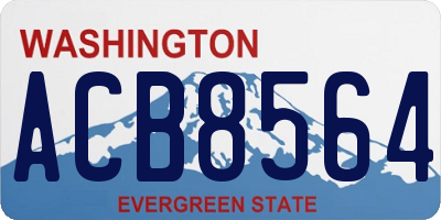 WA license plate ACB8564