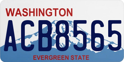 WA license plate ACB8565