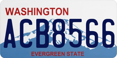 WA license plate ACB8566