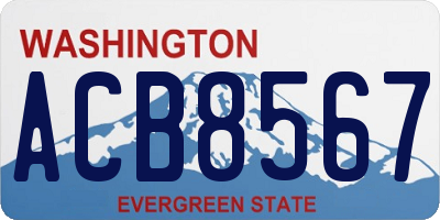 WA license plate ACB8567