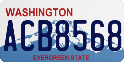 WA license plate ACB8568