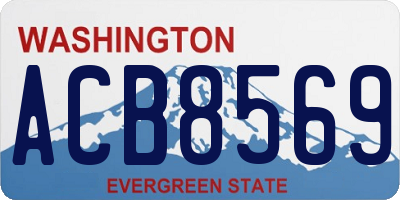 WA license plate ACB8569