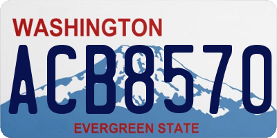 WA license plate ACB8570