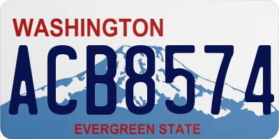 WA license plate ACB8574