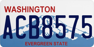 WA license plate ACB8575