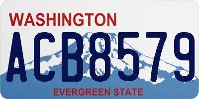 WA license plate ACB8579