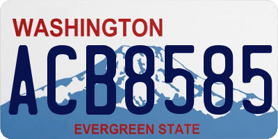 WA license plate ACB8585