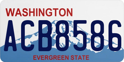 WA license plate ACB8586