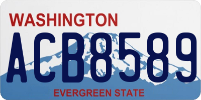 WA license plate ACB8589