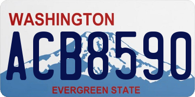 WA license plate ACB8590