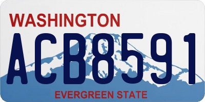 WA license plate ACB8591
