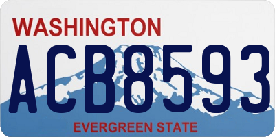WA license plate ACB8593