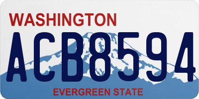 WA license plate ACB8594